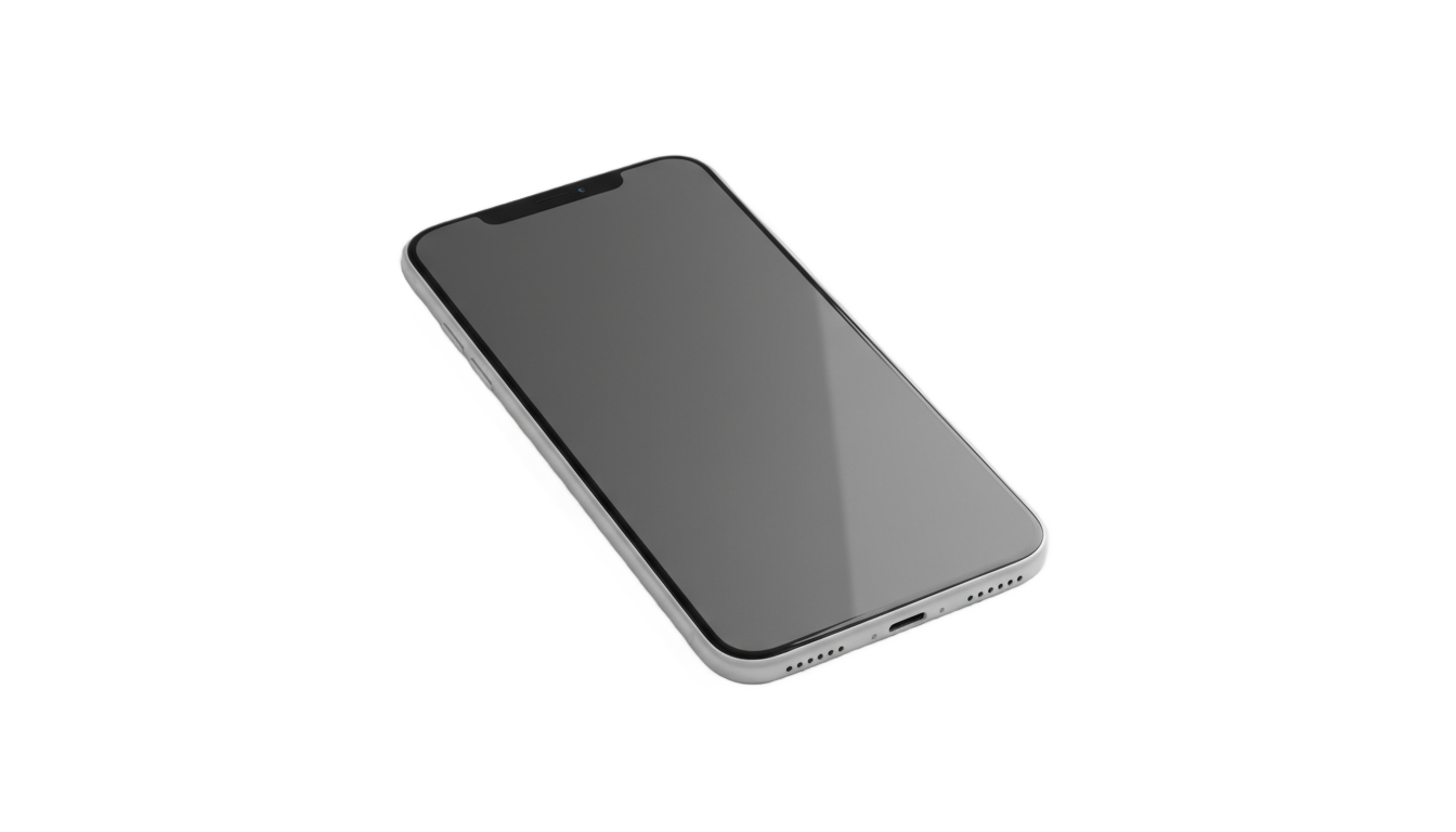white phone mockup png PNG transparent background