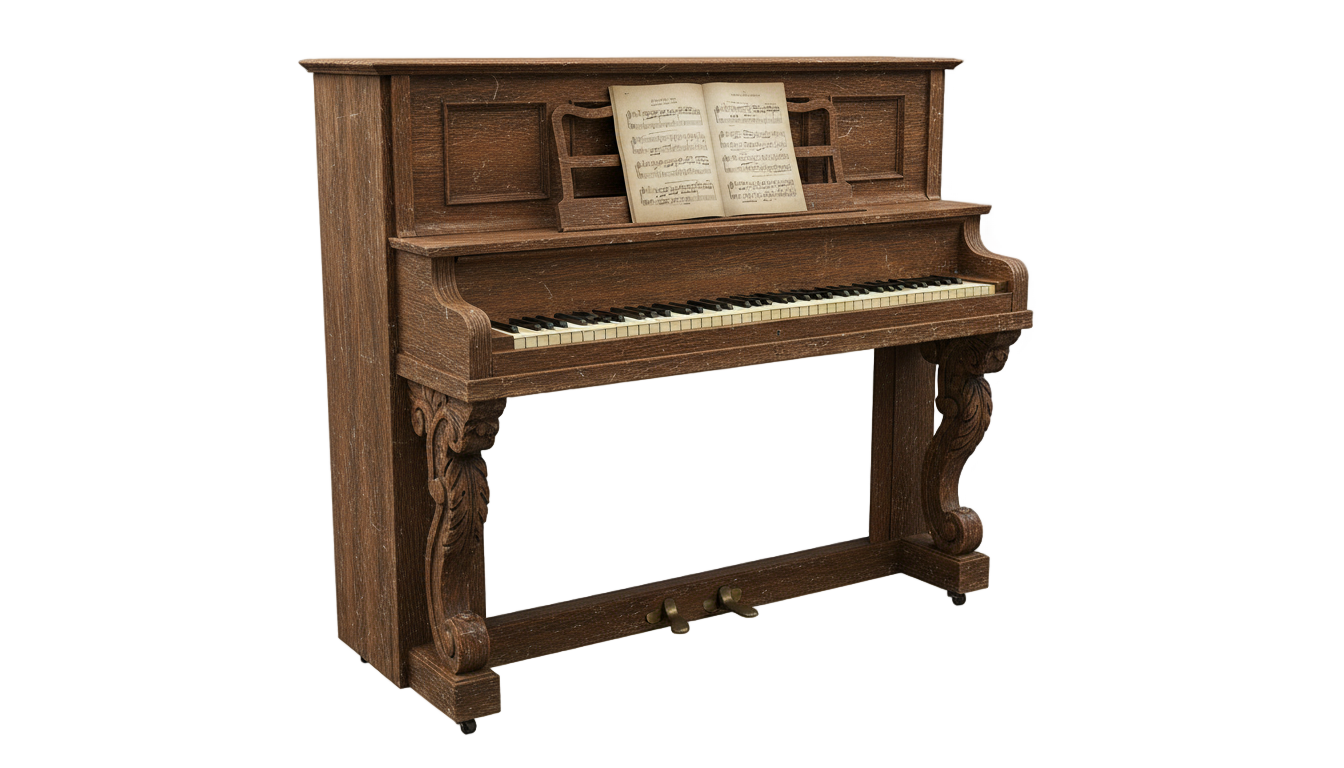 old piano png PNG transparent background