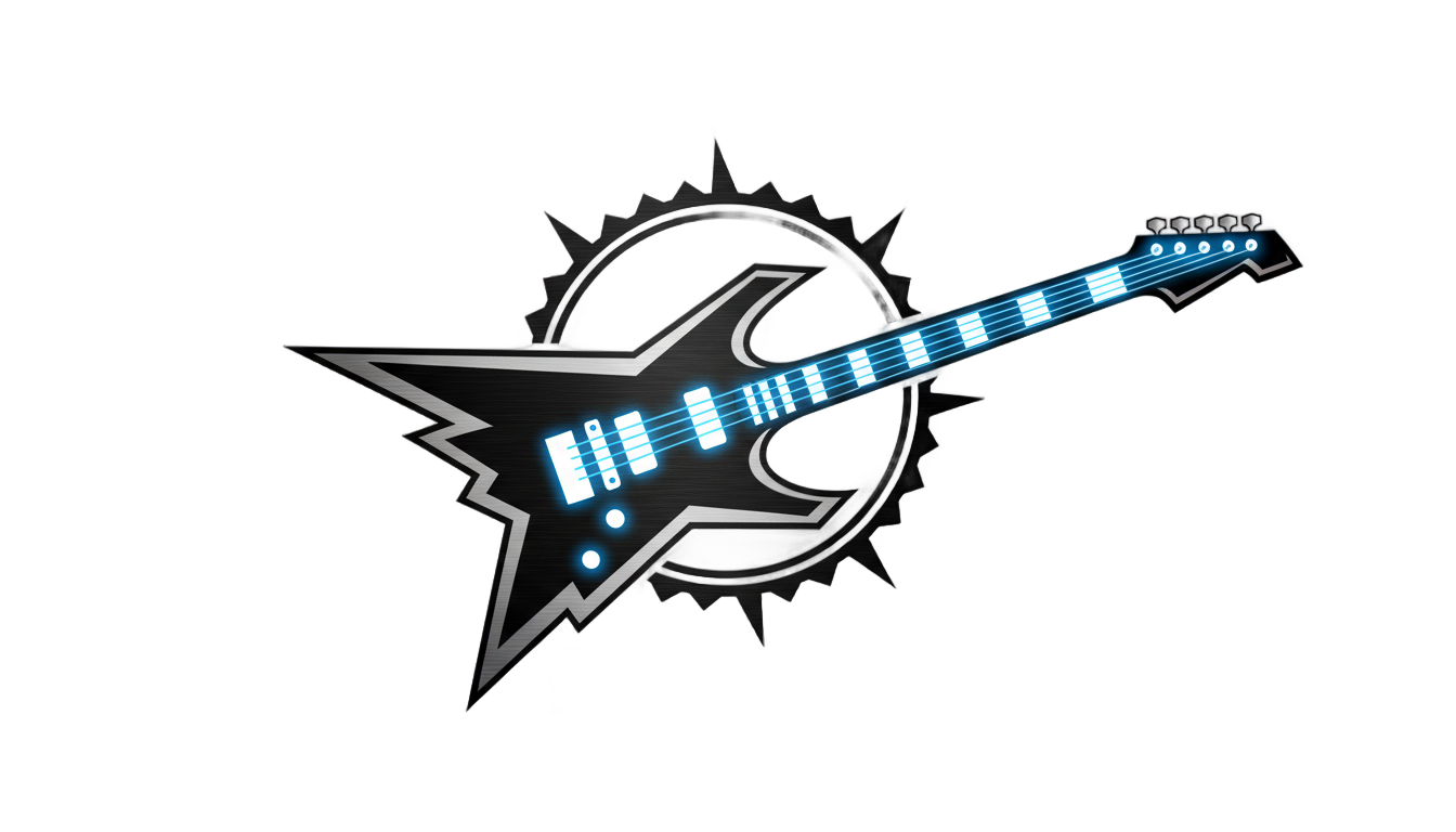electric guitar logo png PNG transparent background