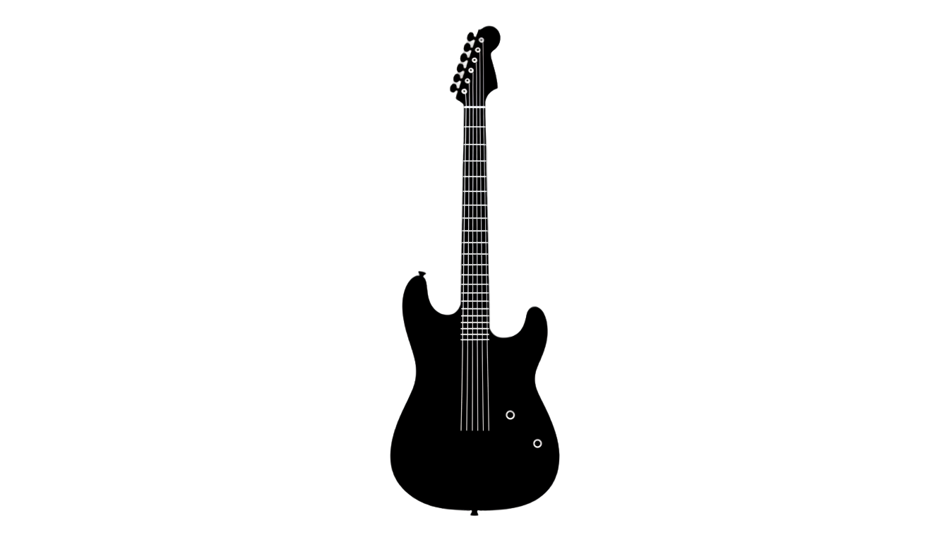 electric guitar silhouette png PNG transparent background
