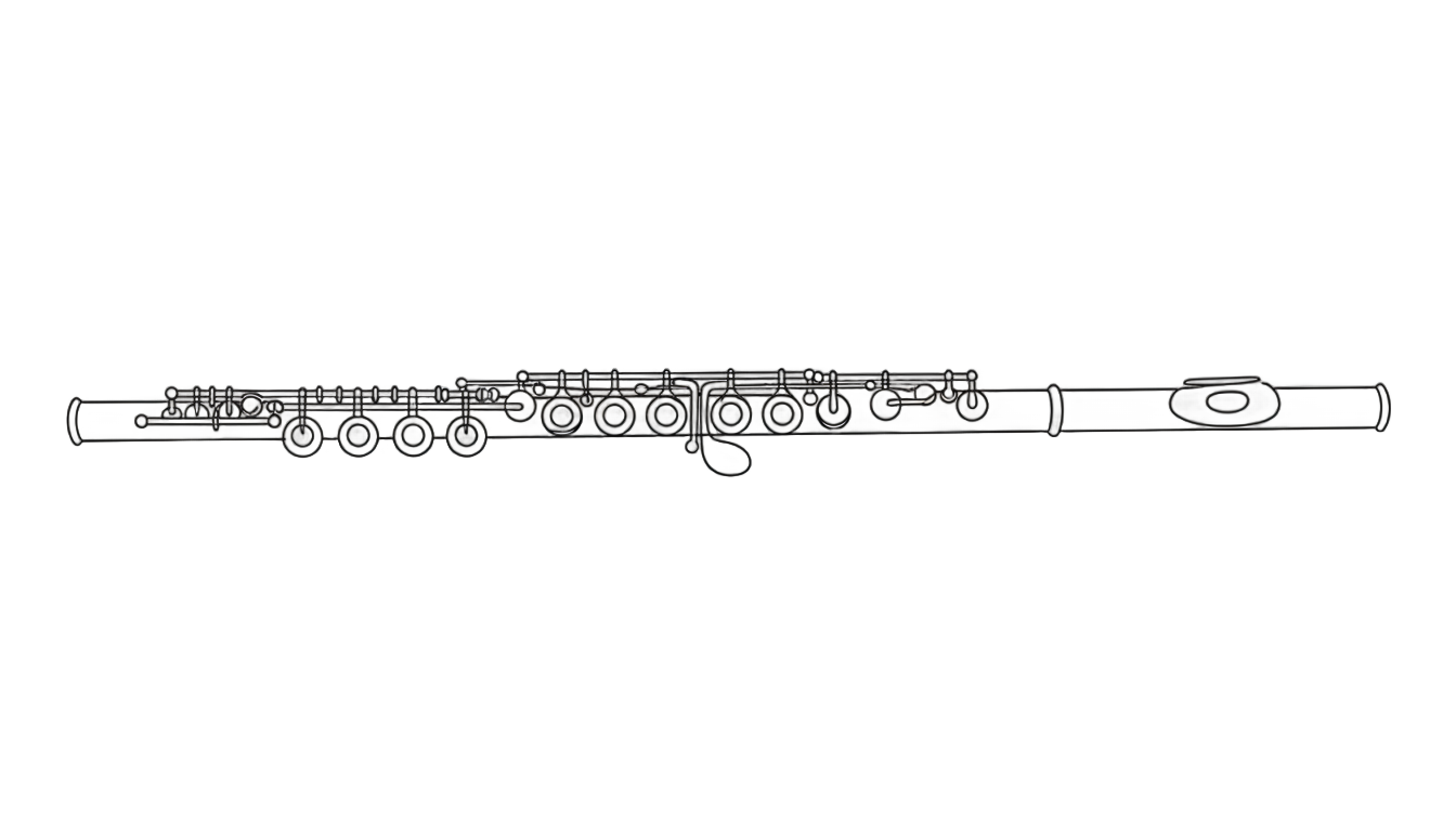 flute outline png PNG transparent background