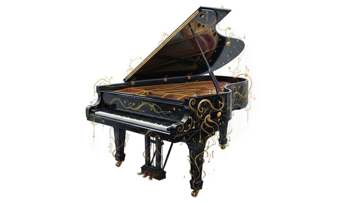piano art png PNG transparent background