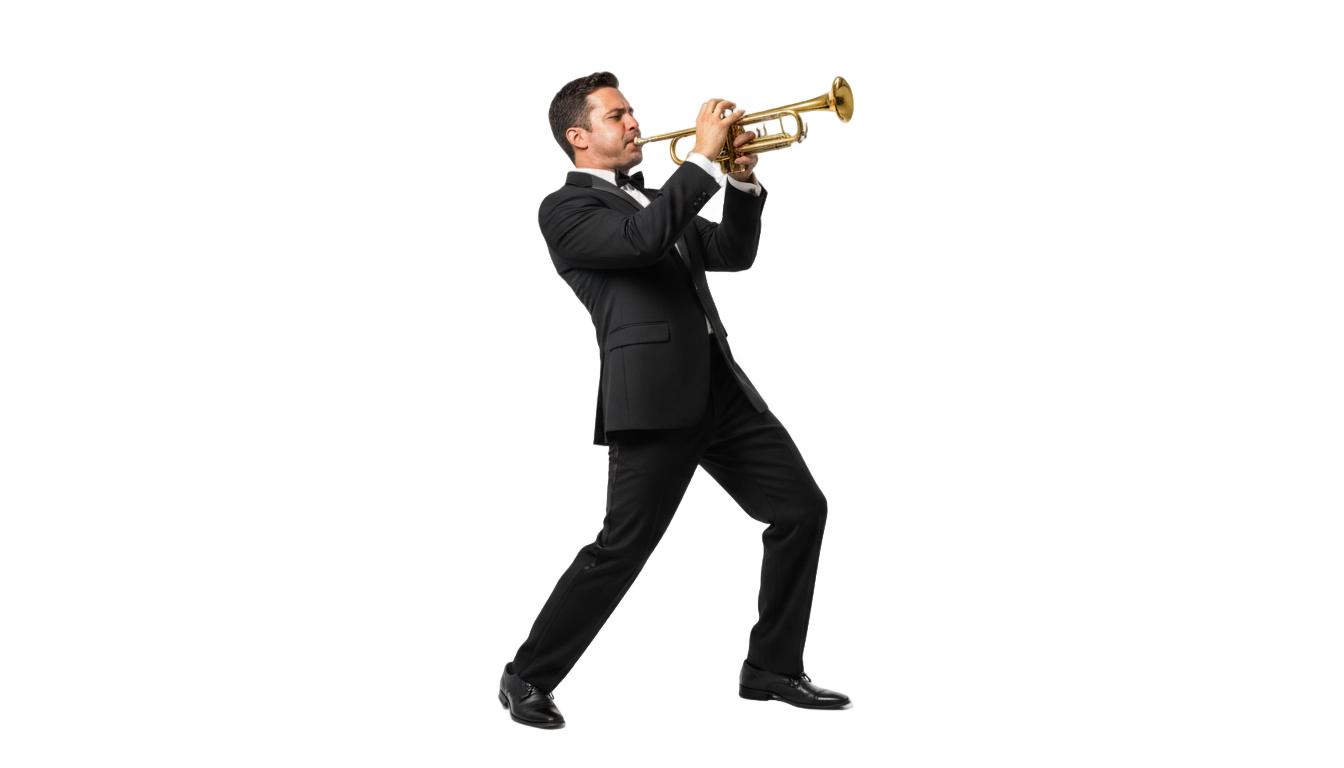 trumpet player png PNG transparent background