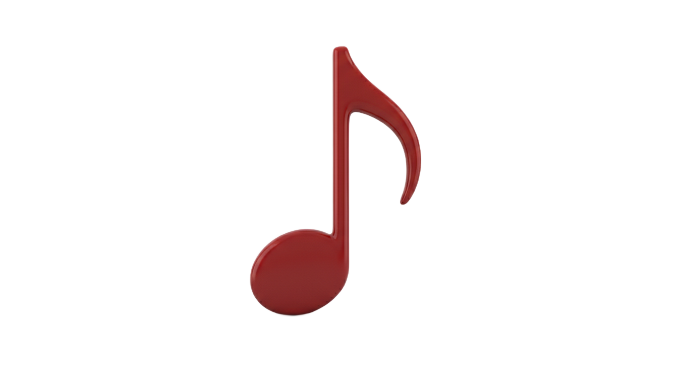 red music note png PNG transparent background