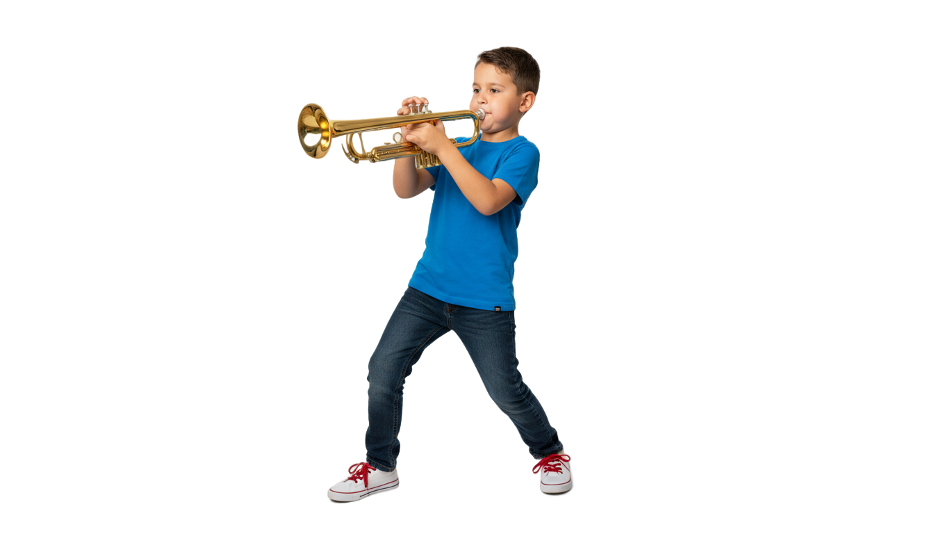trumpet boy png PNG transparent background