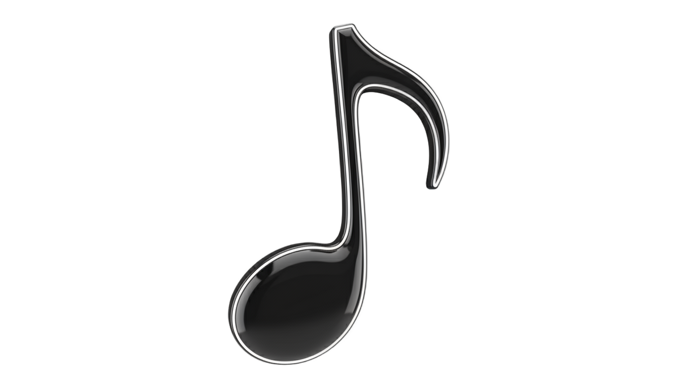 music note 3d png PNG transparent background