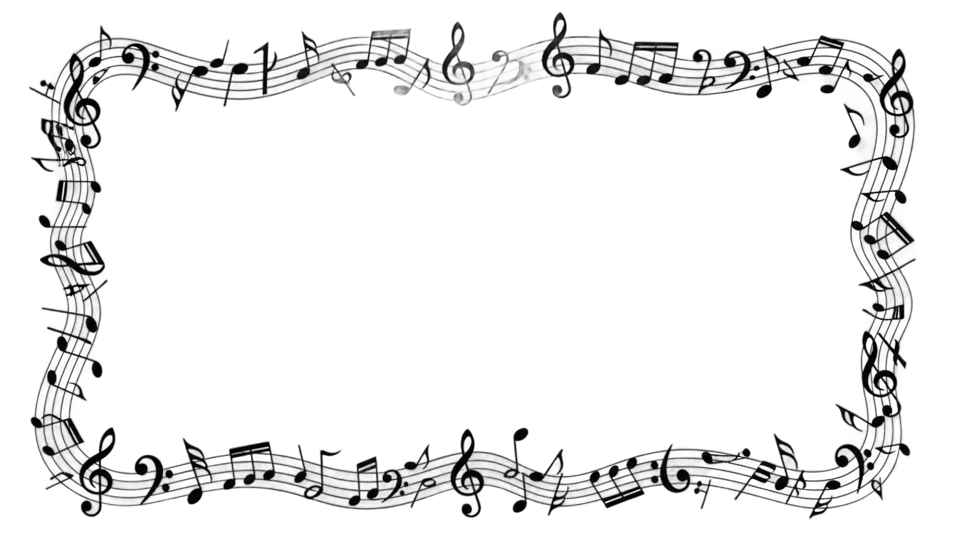 music note frame png PNG transparent background