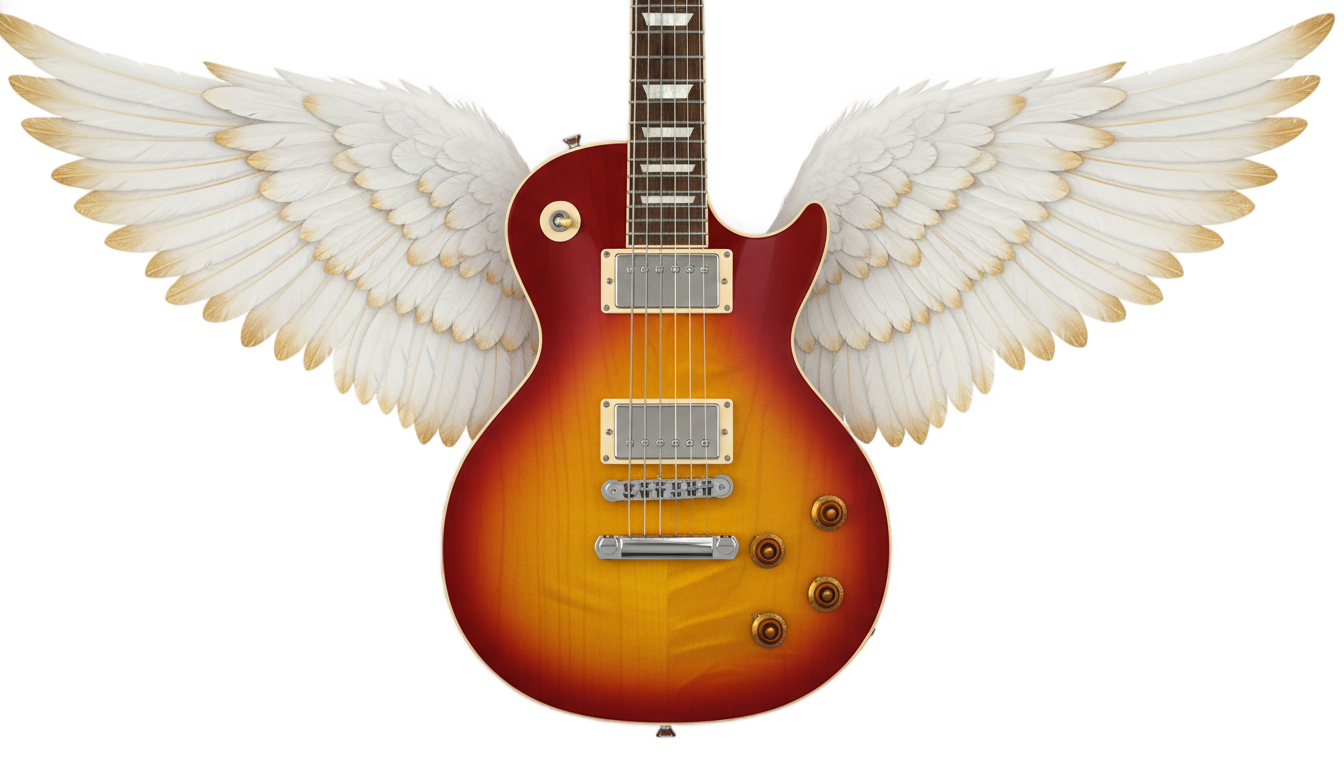 guitar with wings png PNG transparent background