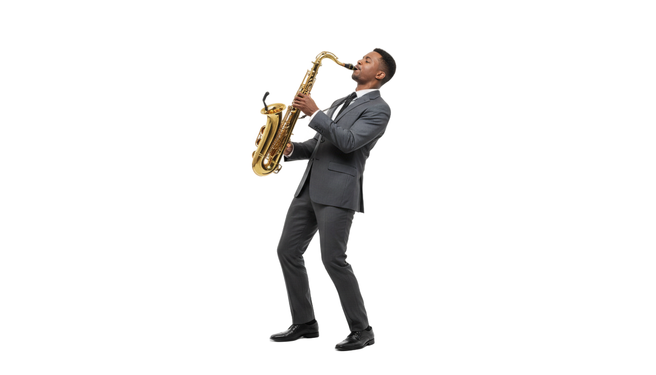 saxophone player png PNG transparent background