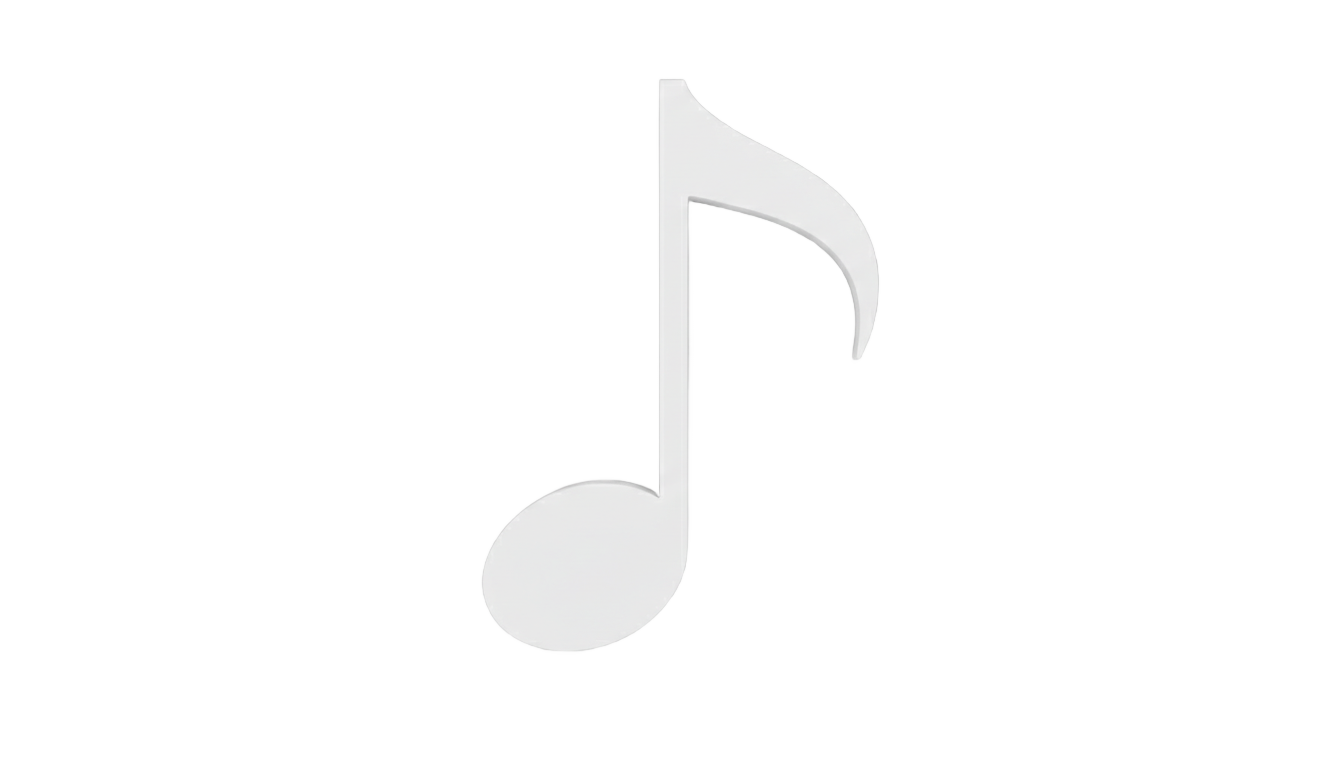 white music note png PNG transparent background