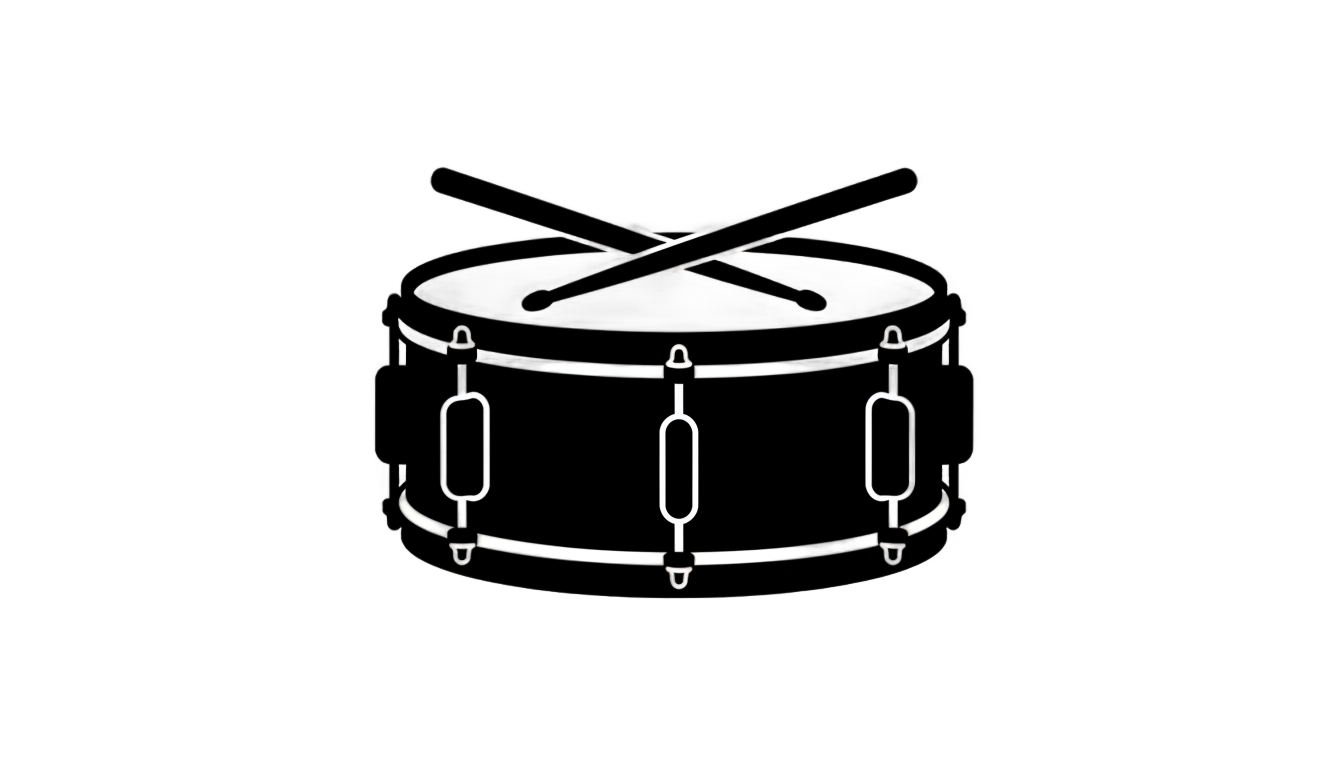 drum clipart black and white png PNG transparent background
