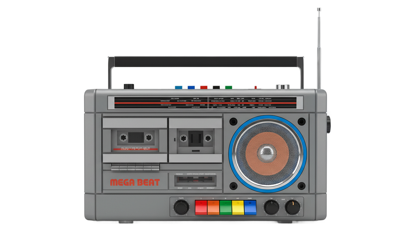 90s boombox png PNG transparent background
