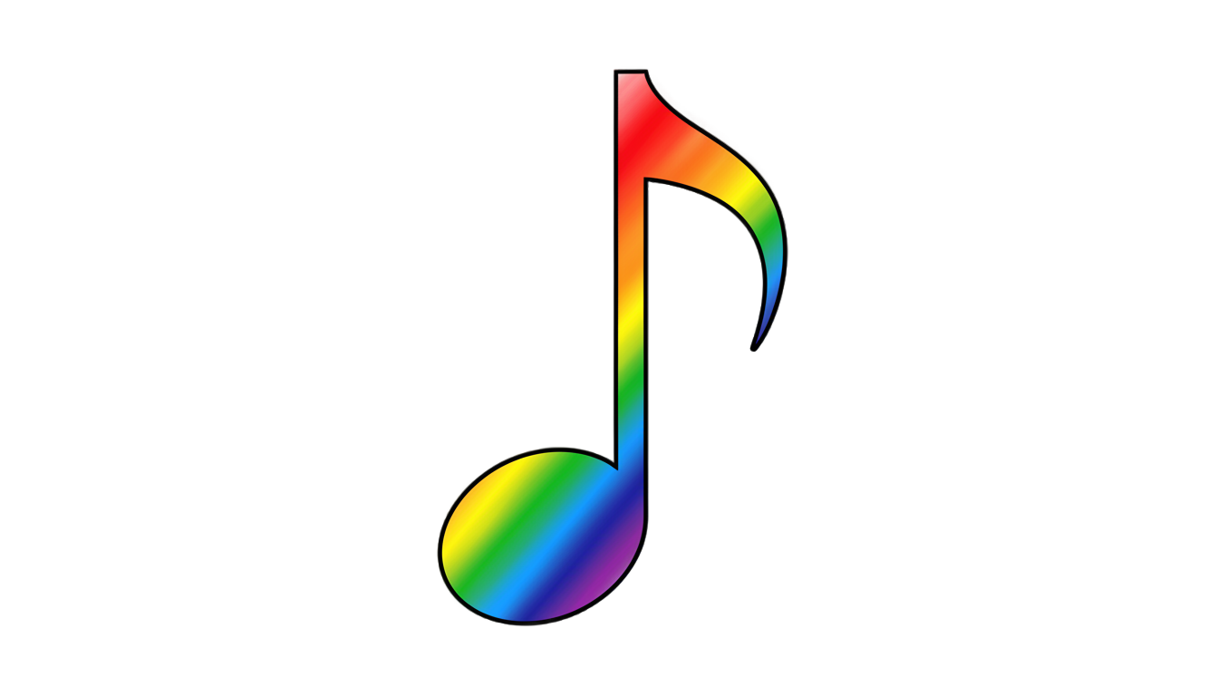 colorful music note png PNG transparent background
