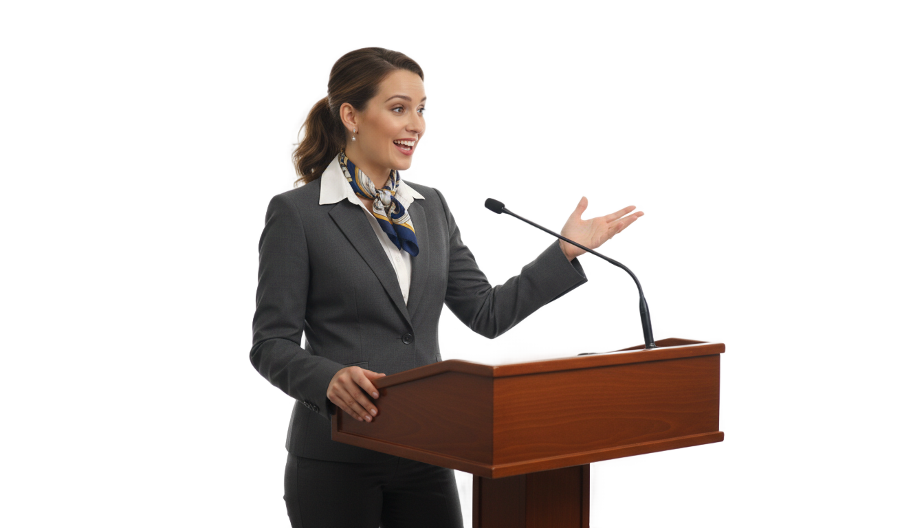 speaker woman png PNG transparent background