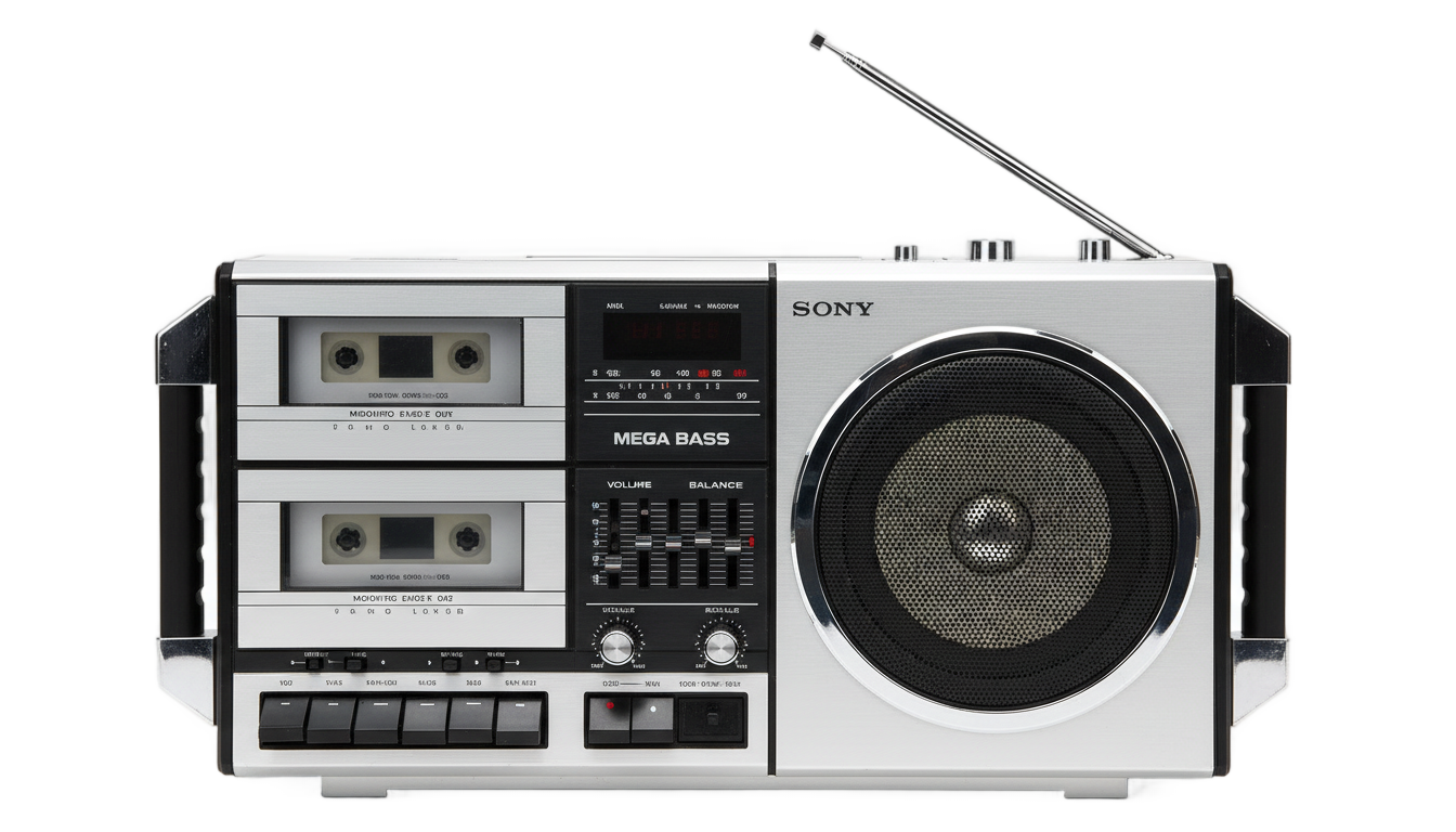 old school boombox png PNG transparent background
