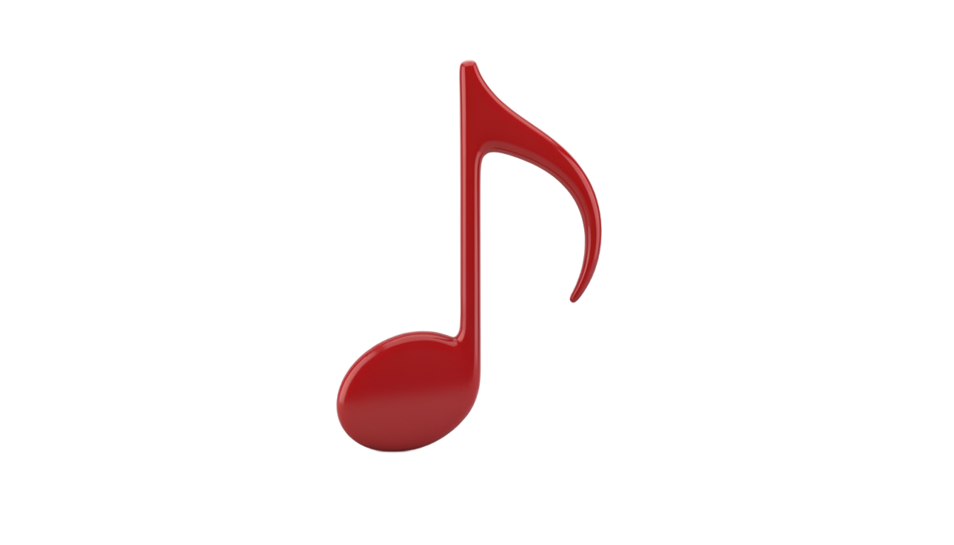 red music note png PNG transparent background