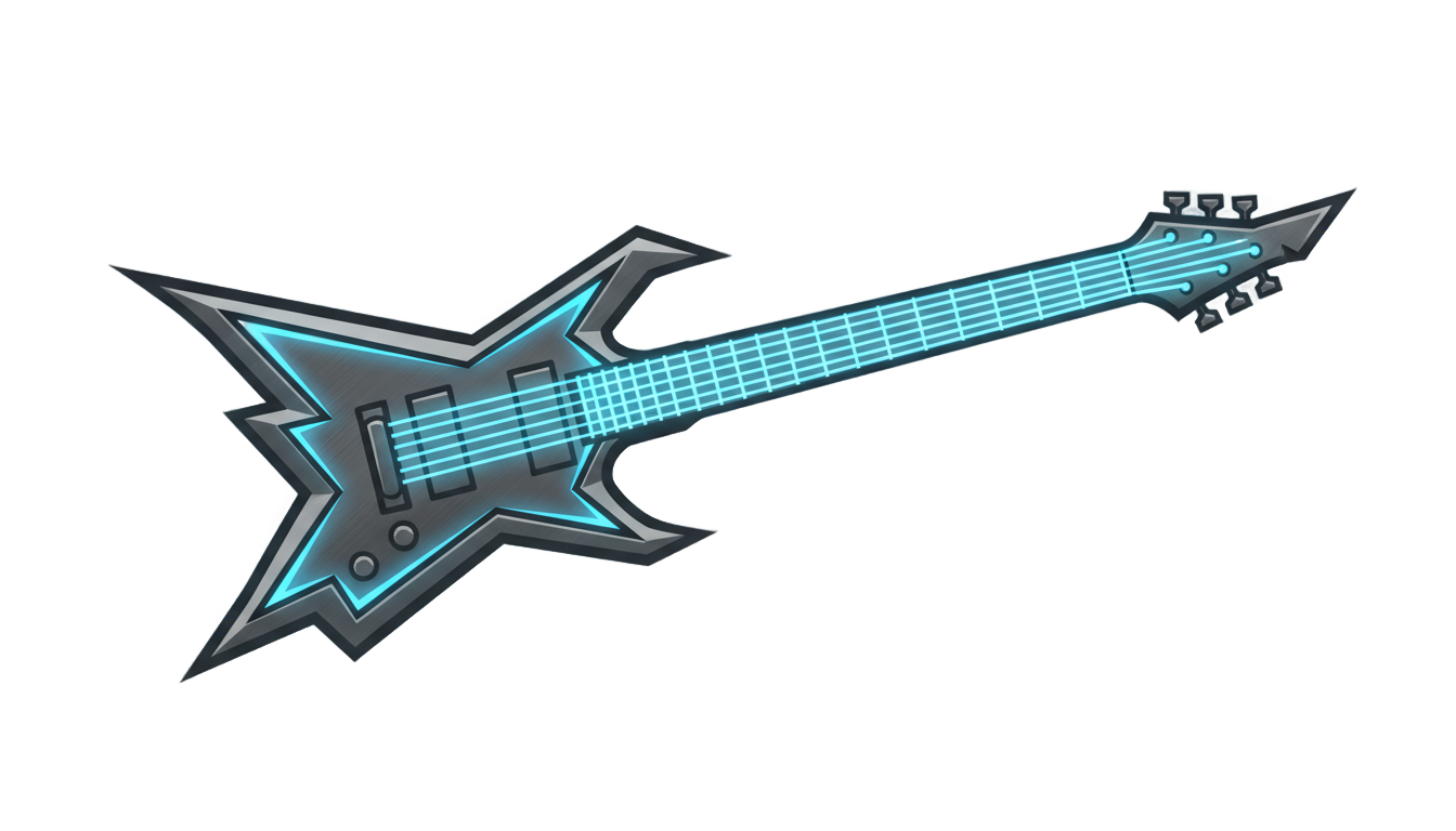 electric guitar logo png PNG transparent background