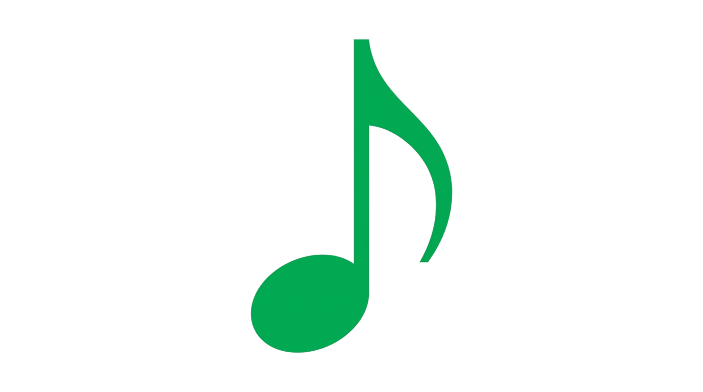 green music note png PNG transparent background