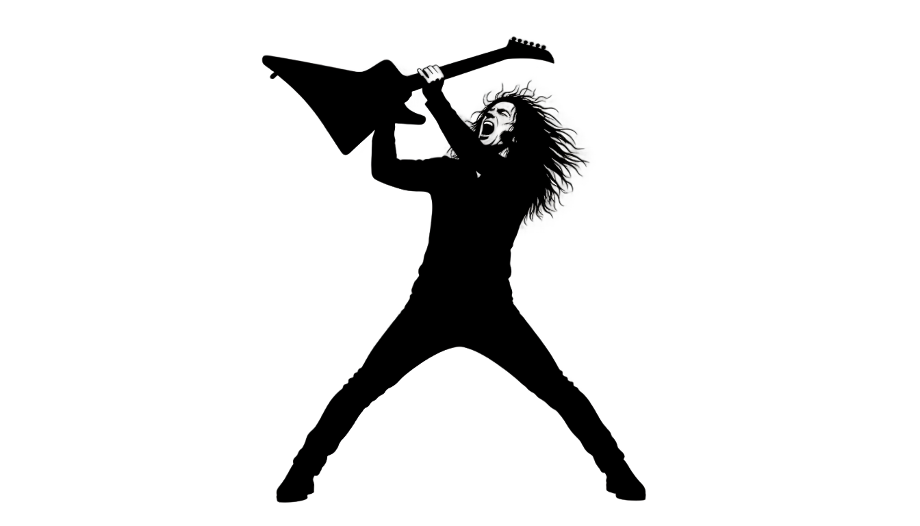 guitar player silhouette png PNG transparent background