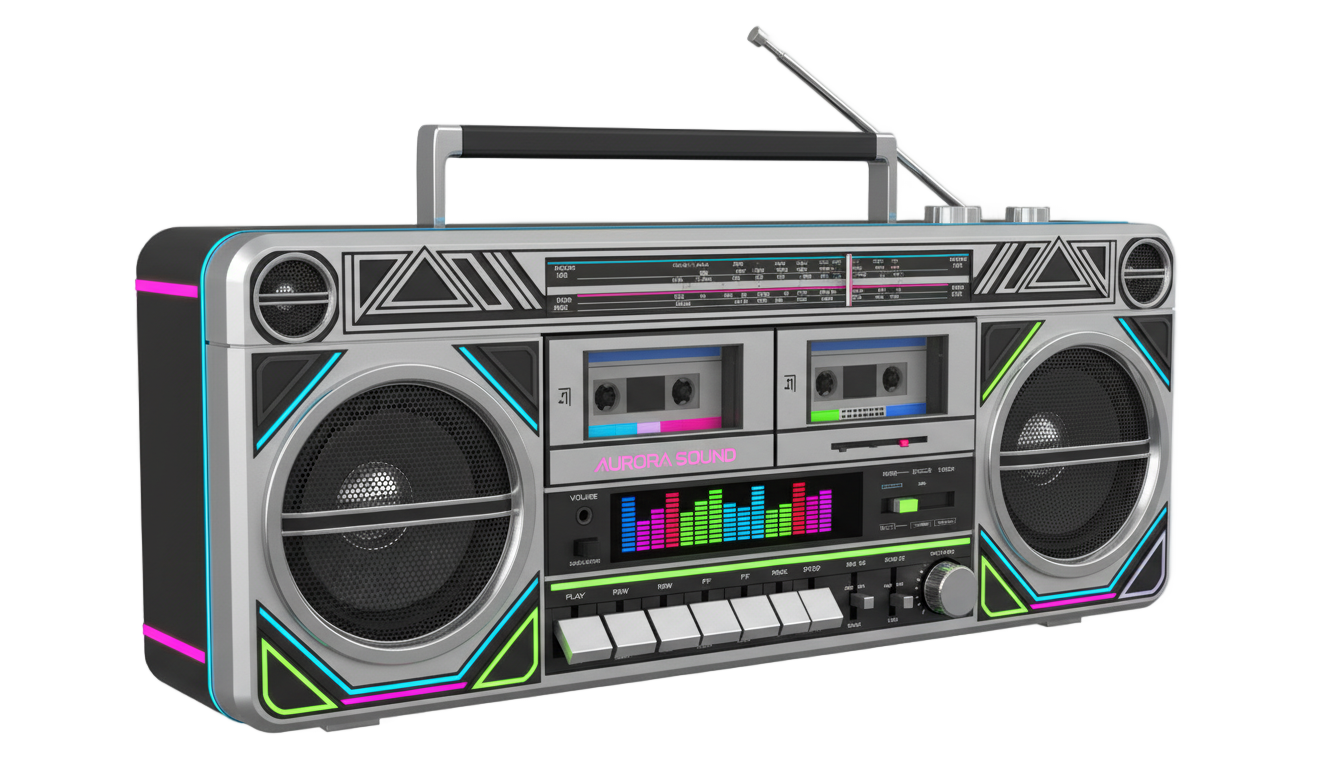 80s boombox png PNG transparent background