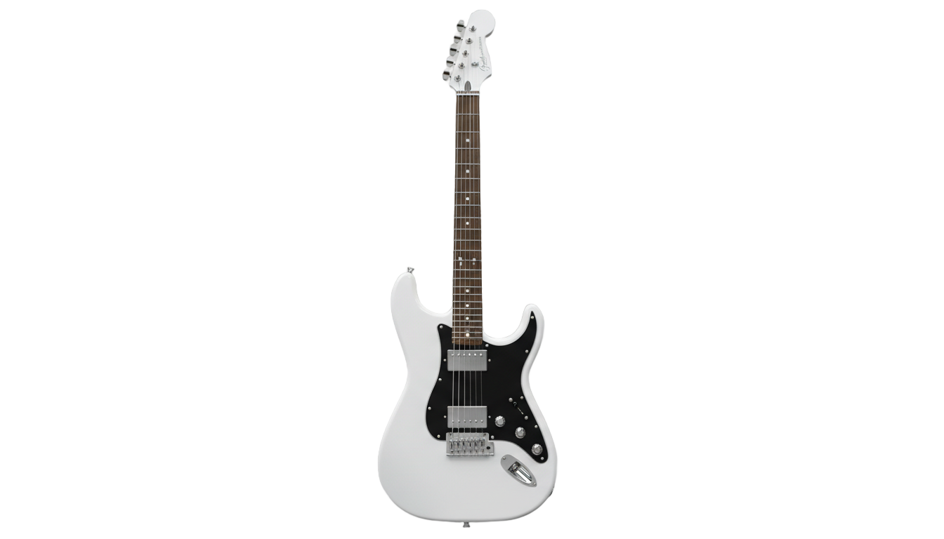 white electric guitar png PNG transparent background