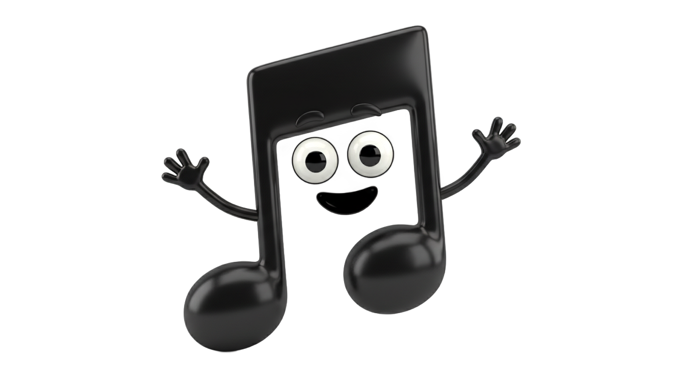 cartoon music note png PNG transparent background