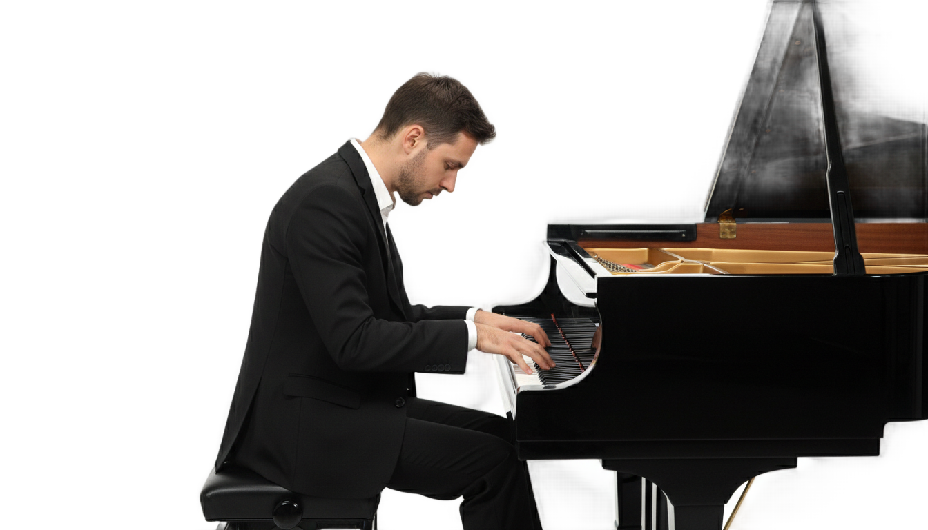 piano player png PNG transparent background