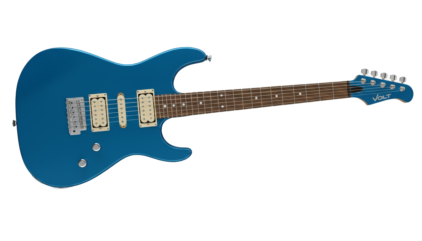 blue electric guitar png PNG transparent background