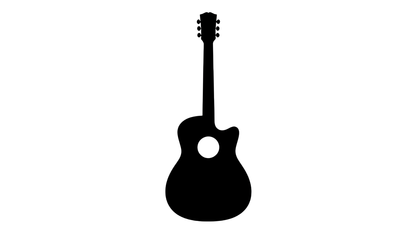 acoustic guitar silhouette png PNG transparent background