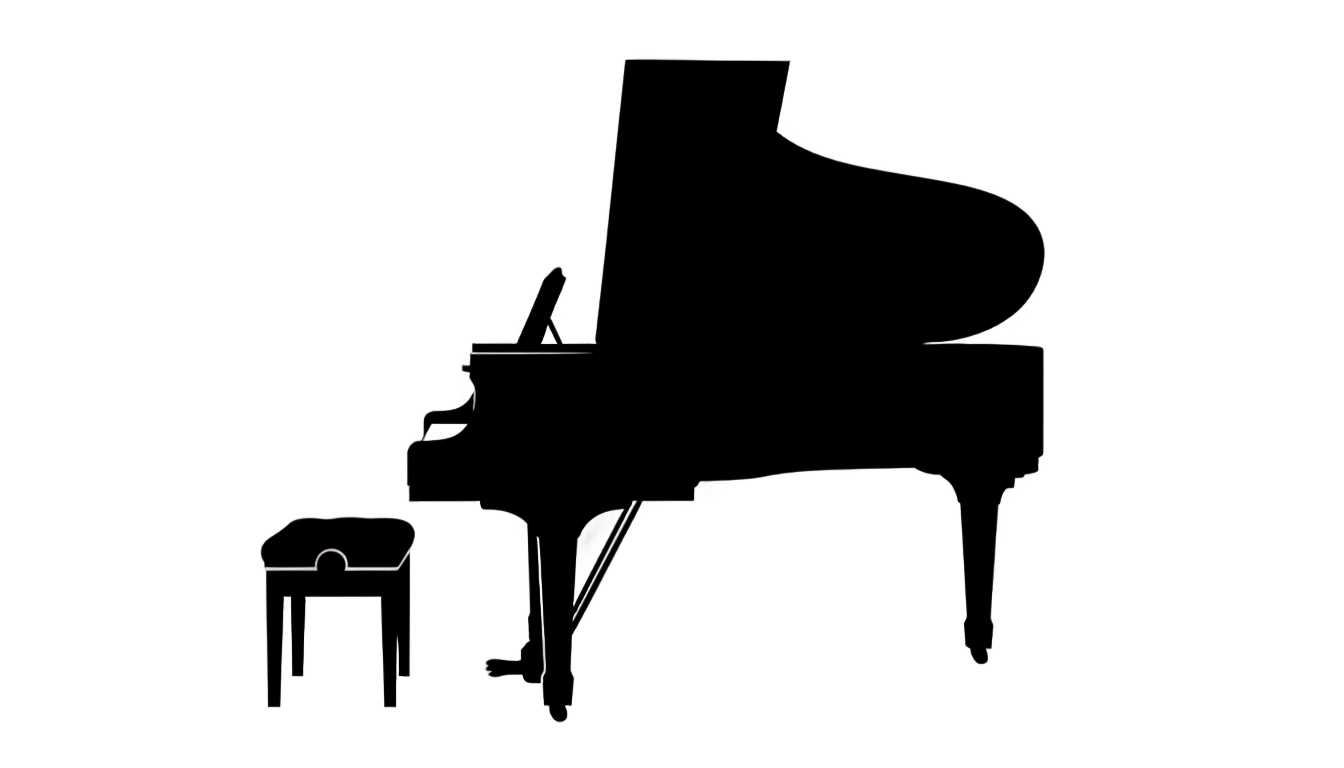 piano silhouette png PNG transparent background