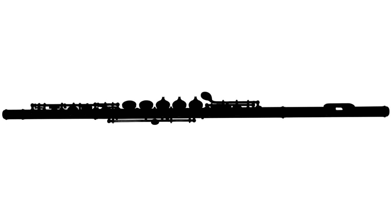 flute silhouette png PNG transparent background