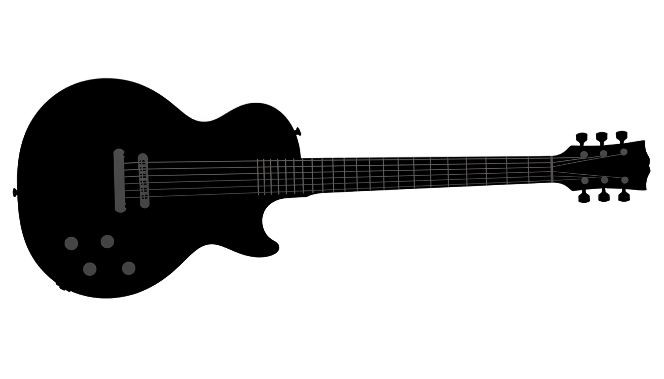 electric guitar silhouette png PNG transparent background
