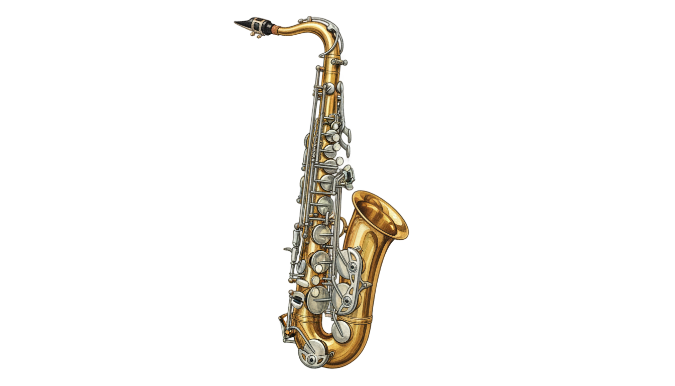 saxophone drawing png PNG transparent background