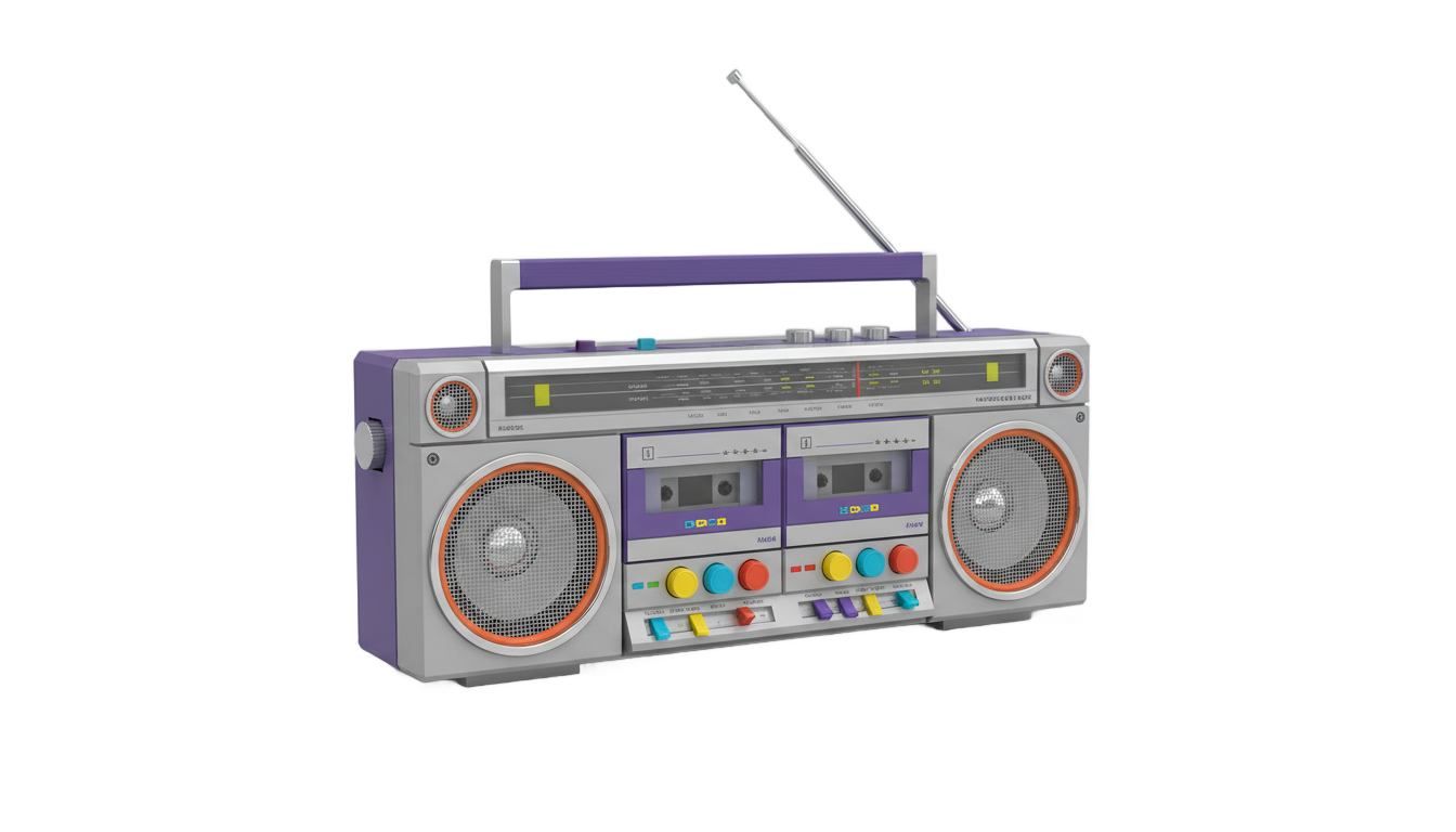 90s boombox png PNG transparent background