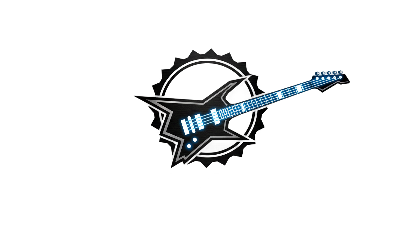 electric guitar logo png PNG transparent background