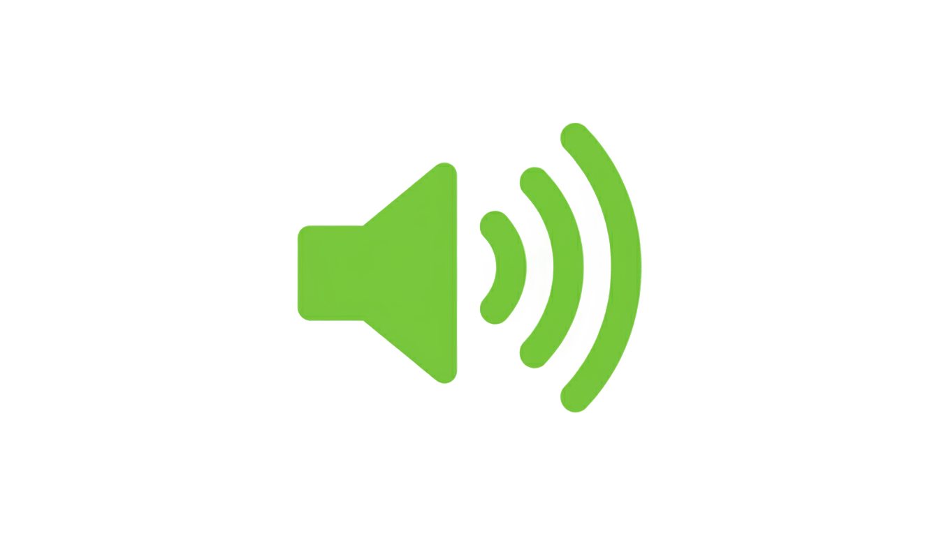 green speaker icon png PNG transparent background