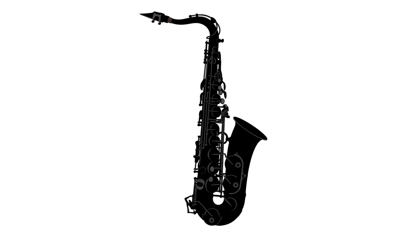 saxophone silhouette png PNG transparent background