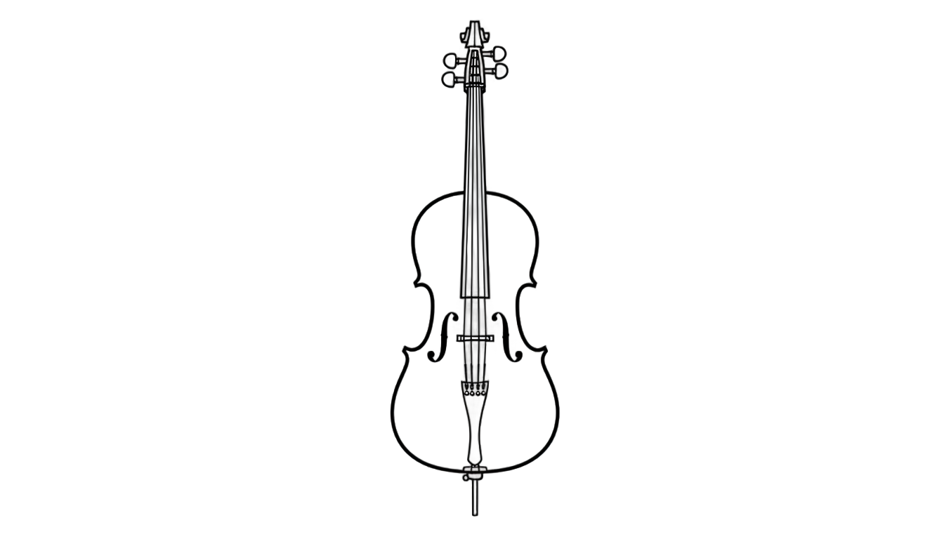 cello silhouette png PNG transparent background