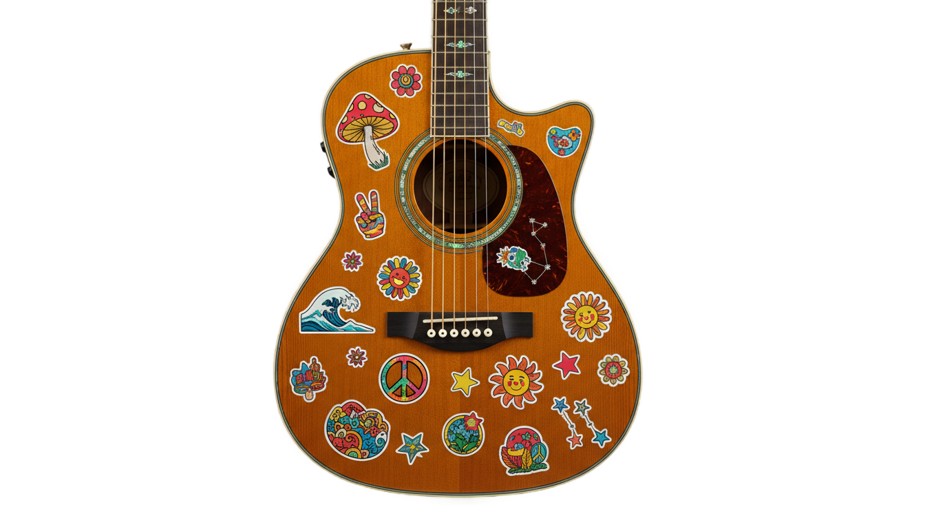 guitar sticker png PNG transparent background