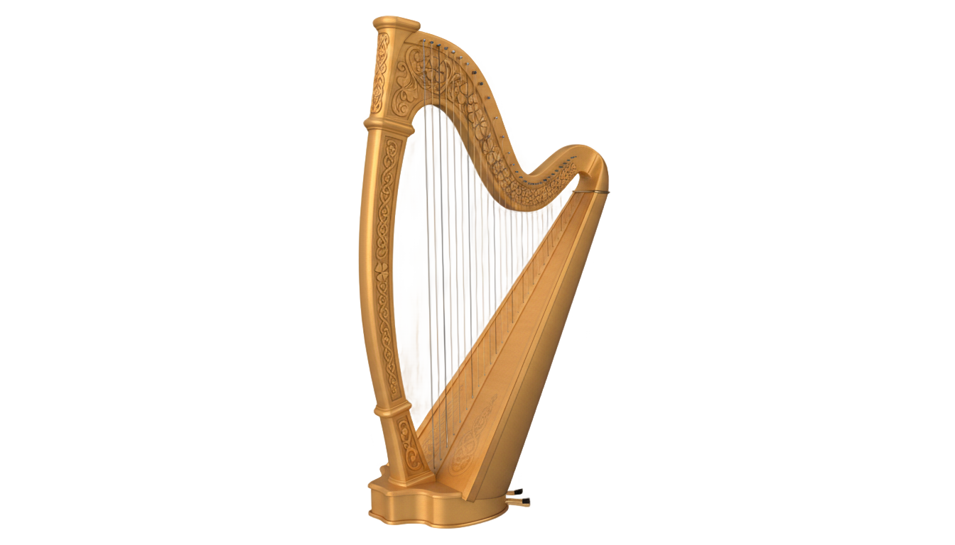 irish harp png PNG transparent background