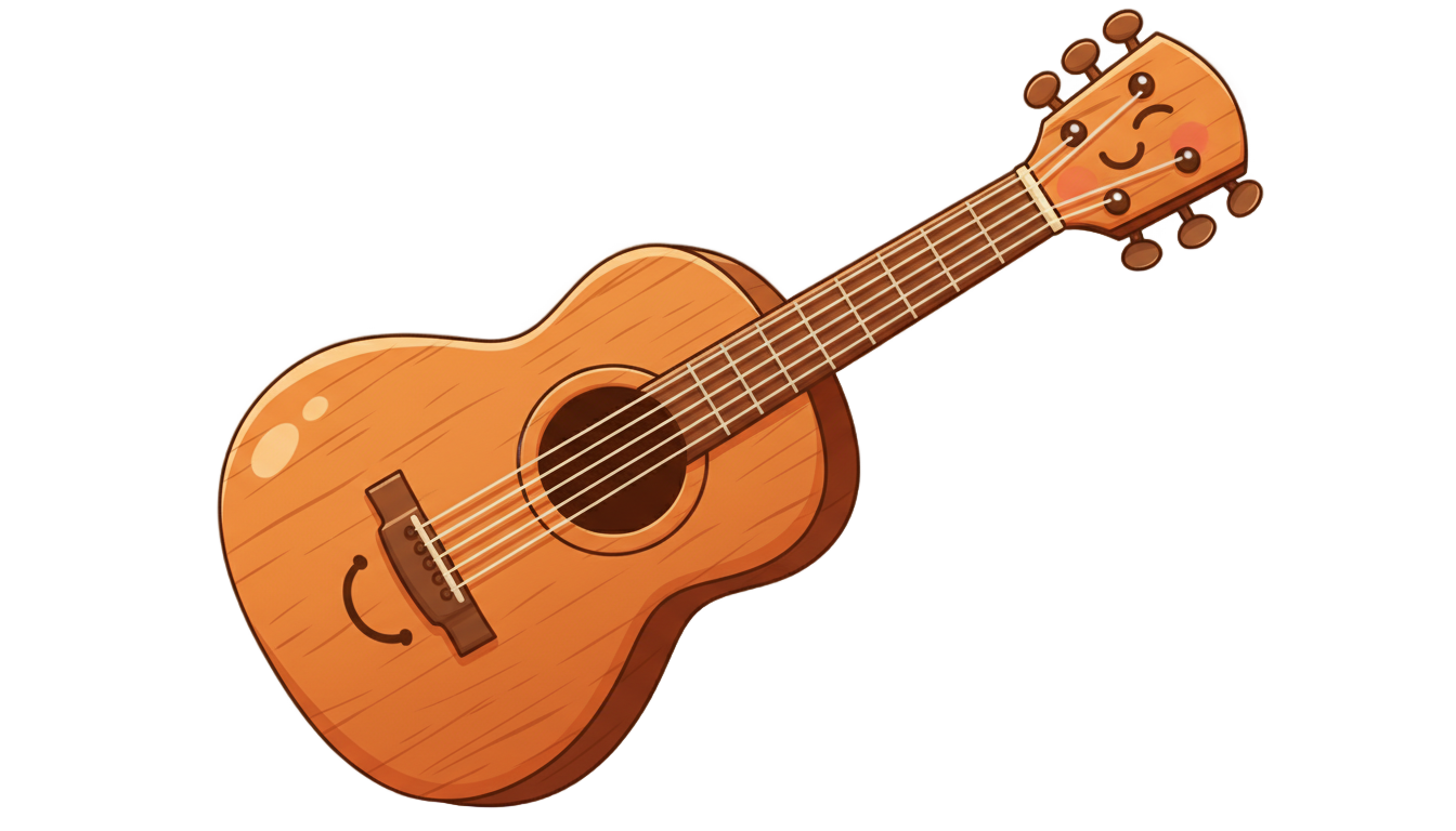 cartoon guitar png PNG transparent background