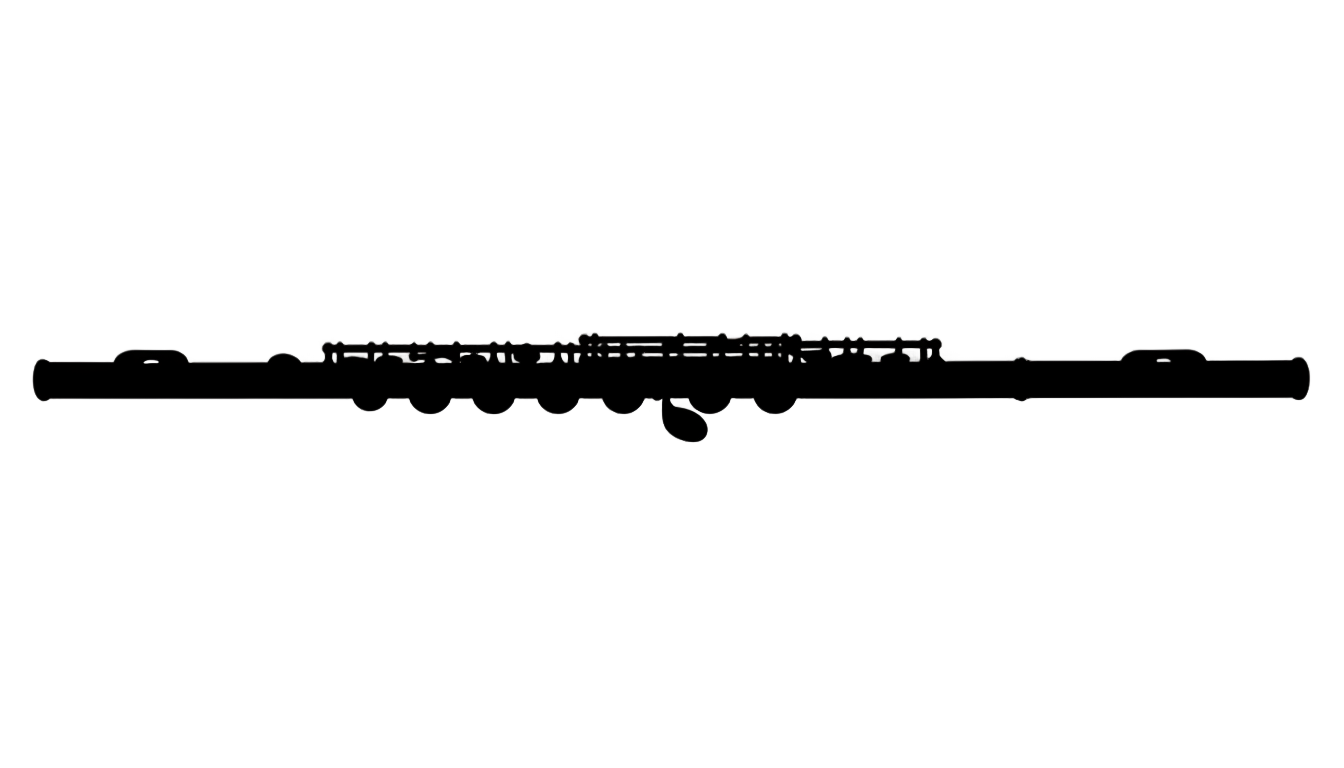 flute silhouette png PNG transparent background