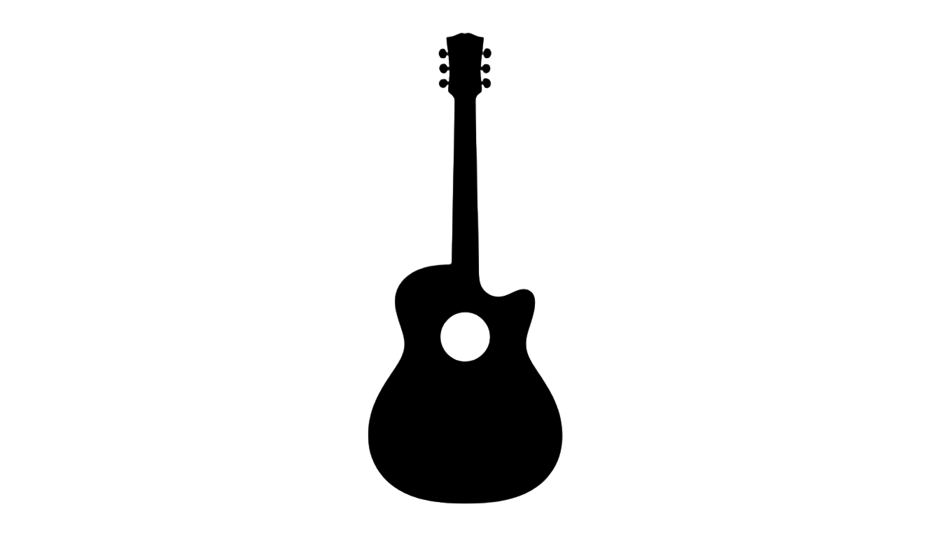 acoustic guitar silhouette png PNG transparent background
