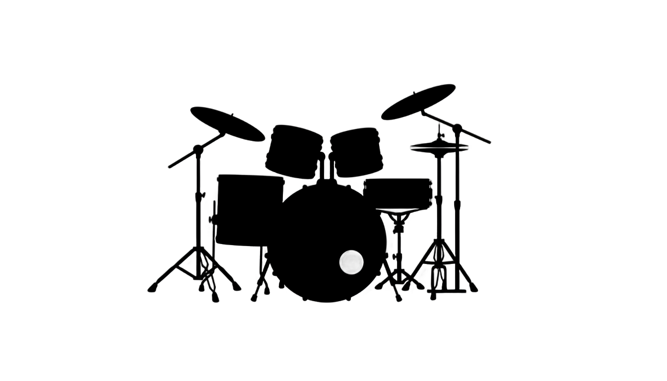 drum set logo png PNG transparent background