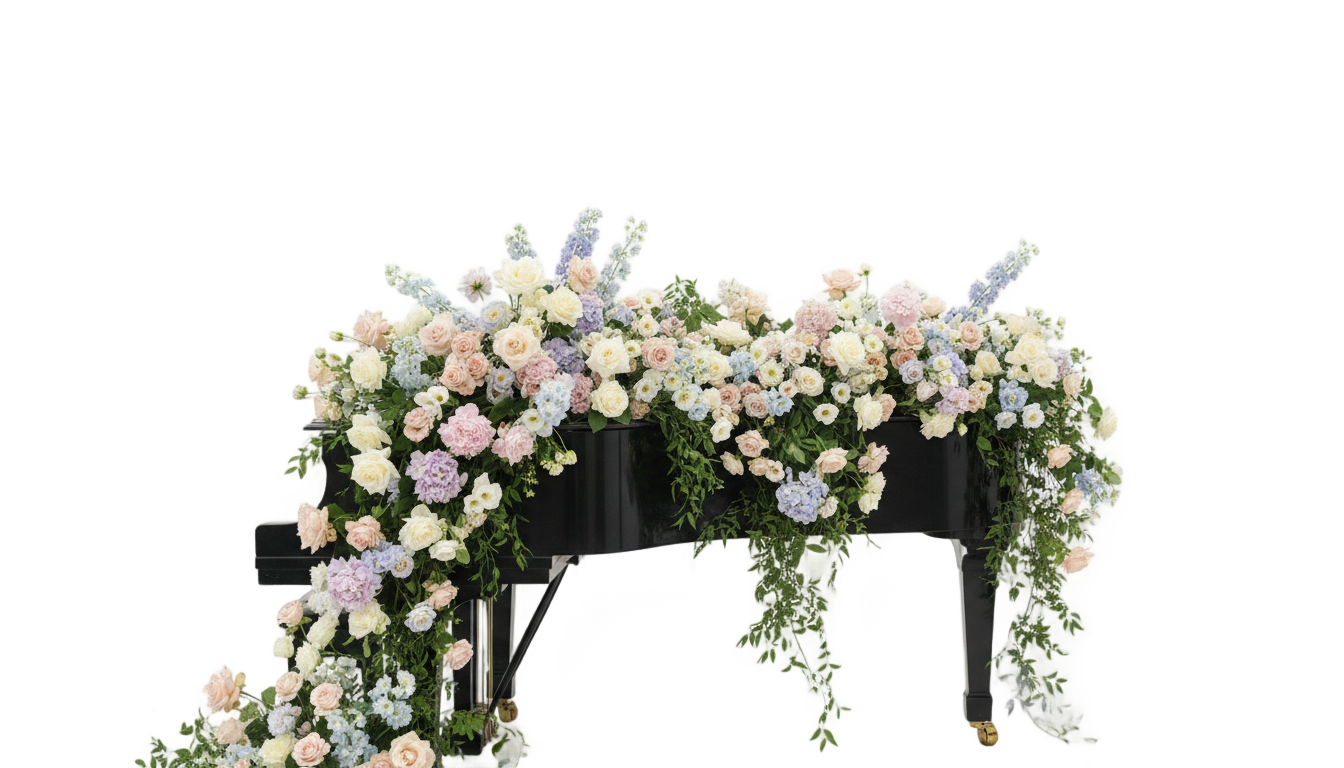 eras tour piano flowers png PNG transparent background