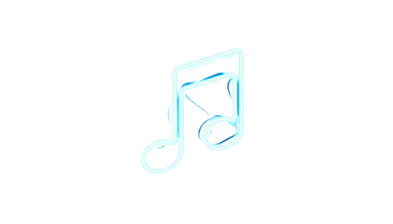 neon music note png PNG transparent background