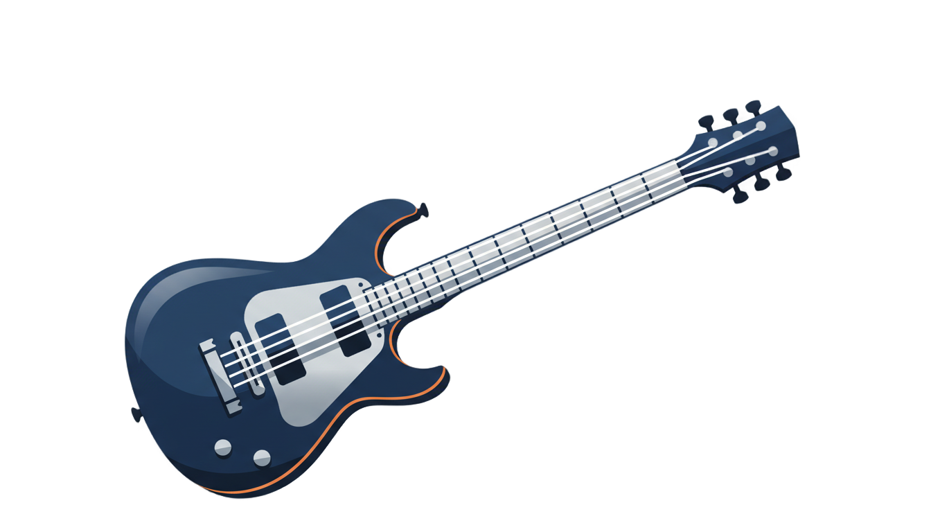 guitar logo design png PNG transparent background
