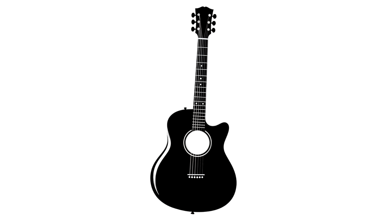 acoustic guitar logo png PNG transparent background