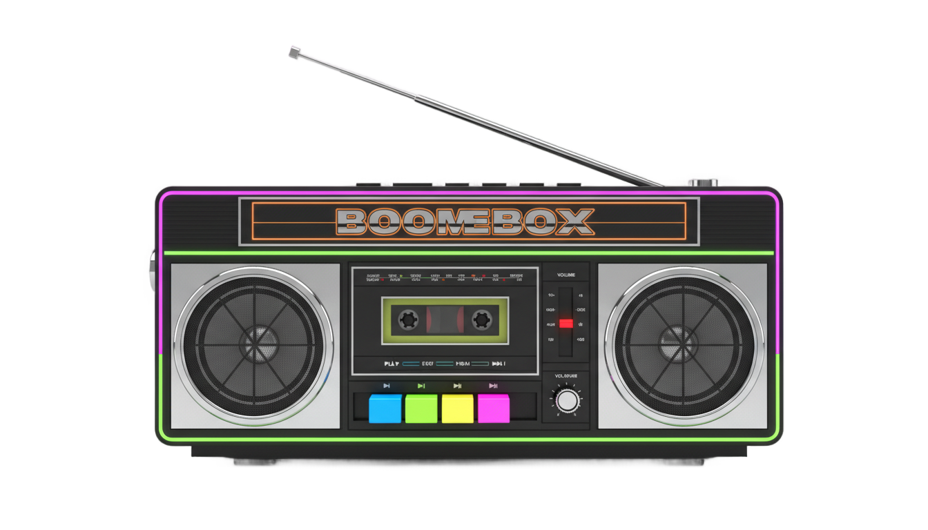 80's boombox clipart png PNG transparent background