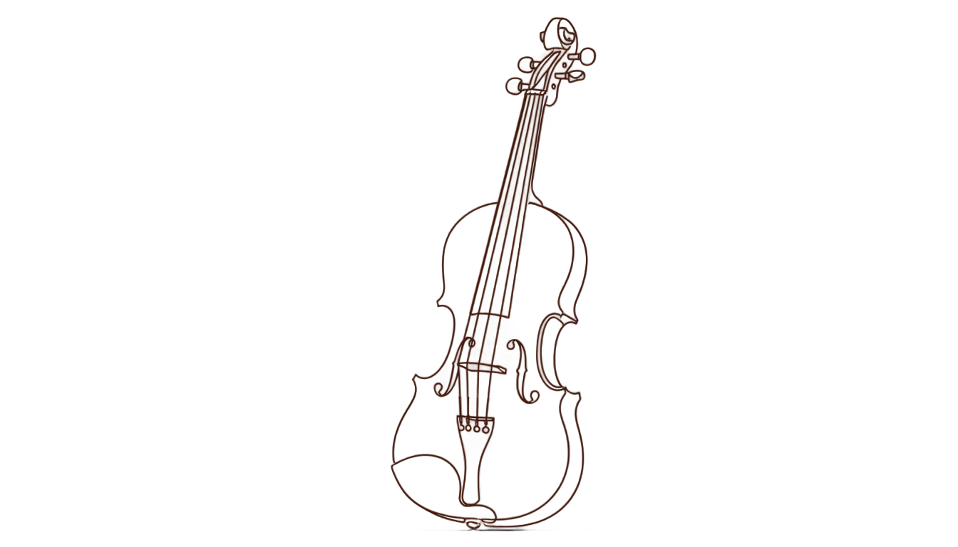 violin outline png PNG transparent background
